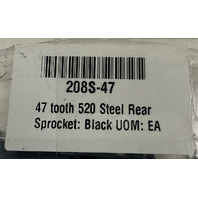 VORTEX 208S-47 47 TOOTH 520 BLACK RACING STEEL REAR SPROCKET