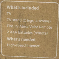 AMAZON FIRETV 2-SERIES 32" HD TV 720P SMART TV 1366X768 RESOLUTION