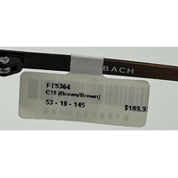 SCHUBACH ORIGINALS FT5364 GLASSES C19 BROWN 53-18-145 UNISEX EYEGLASSES