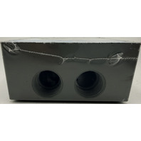 LOT OF 5 CENTAUR 0278-8464 WI TGB75/5 2 GANG WEATHERPROOF BOX 5 HOLE 3/4" GRAY