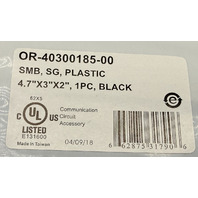 ORTRONICS OR-40300185-00 SMB SG PLASTIC 4.7"X3"X2" BLACK MOUNT BOX