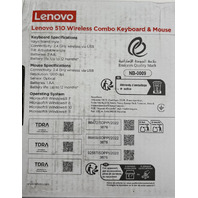 LENOVO 510 WIRELESS COMBO KEYBOARD & MOUSE FOR WINDOWS OPERATING SYSTEMS