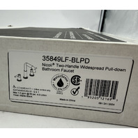 DELTA NICOLI TWO HANDLE PULL-DOWN BATHROOM FAUCET 35849LF-BLPD MATTE BLACK