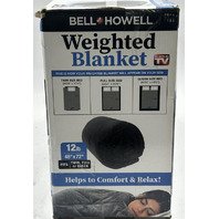 BELL HOWELL 2668FEB 12LB WEIGHTED BLANKET WITH MICRO BEADS FILLING