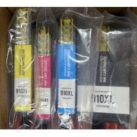 INK CARTRIDGE 910XL ONE BLACK ONE YELLOW ONE MAGENTA ONE CYAN FOR HP OFFICEJET