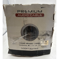 PREMIUM AUDIO CABLE IN-WALL CL3R 500FT 16 AWG 2 CONDUCTORS COMM & RESIDENTIAL