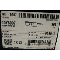 OAKLEY FIELD DAY OY8007-0950 YOUTH SATIN BLACK CAMO 50-15 128 EYEGLASSES FRAMES