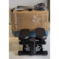 STAIR STEPPER BLACK MINI STEPPER MACHINE WITH RESISTANCE BANDS
