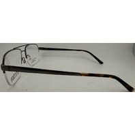 STETSON 296 058 GUNMETAL 58-18-145 SEMI RIMLESS AVIATOR MENS EYEGLASSES FRAMES