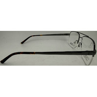 STETSON 296 058 GUNMETAL 58-18-145 SEMI RIMLESS AVIATOR MENS EYEGLASSES FRAMES