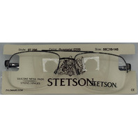 STETSON 296 058 GUNMETAL 58-18-145 SEMI RIMLESS AVIATOR MENS EYEGLASSES FRAMES