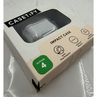 CASETIFY IMPACT CASE FOR AIRPODS 4TH GEN CLEAR CASE SUPPORTS WIRELESS CHARGING