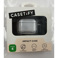 CASETIFY IMPACT CASE FOR AIRPODS 4TH GEN CLEAR CASE SUPPORTS WIRELESS CHARGING