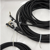 HOSONGIN 1/4 RIGHT ANGLE TRS INSTRUMENT CABLE 4* 25' 1* 20' 6* 5' +NEUTRIK CABLE