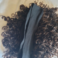 ESPECIALLY YOURS Z1133 ALMOST BLACK W/ AUBURN CURLY HEADBAND HAIR PIECE SIZE AVG