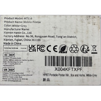 HPRT MT610 MOBILE PRINTER WHITE/GREY INKLESS PRINTING MOBILE CONNECTIVITY