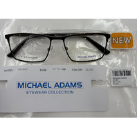 MICHAEL ADAMS MA-641 MEN'S EYEGLASSES FRAME & LENS TITANIUM 55-17-145 BLACK
