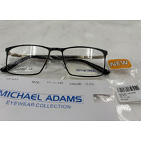 MICHAEL ADAMS MA-641 MEN'S EYEGLASSES FRAME & LENS TITANIUM 55-17-145 BLACK