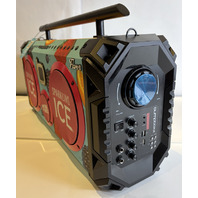 BUMPBOXX FLARE8 CUSTOM SPARKLING ICE PRINT PORTABLE BOOMBOX BLUETOOTH