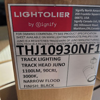 QTY 5* LIGHTOLIER THJ10930NF1B TRACK HEAD JUNO LIGHTING 3000K NARROW FLOOD - BLACK
