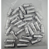 LOT OF 31 CAR CIGARETTE CHARGER USB-C AND USB DUAL PORT PLUG SILVER UNUSED