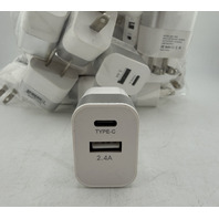 LOTF OF 32 DUAL PORT CHARGER USB-C AND USB FAST CHARGE FOR CELL PHONES UNUSED