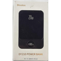 BTOOTOS DY210 10000MAH 38.5W POWER BANK 20W WIRELESS/WIRED CHARGING BLACK TYPE C