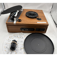 STACK STONE X JAMO SAVAGE THE ONE NATURAL WOOD VINYL RECORD PLAYER BLUETOOTH NEW