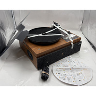 STACK STONE X JAMO SAVAGE THE ONE NATURAL WOOD VINYL RECORD PLAYER BLUETOOTH NEW