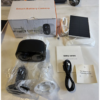 BEENOCAM 4K SOLAR SECURITY CAMERAS WIRELESS OUTDOOR 1* QW8 + 2* BW4-SP CAMERAS