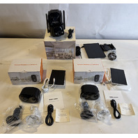 BEENOCAM 4K SOLAR SECURITY CAMERAS WIRELESS OUTDOOR 1* QW8 + 2* BW4-SP CAMERAS