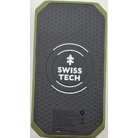 SWISSTECH 31655 DARK GREEN SOLAR POWER BANK AND FLASHLIGHT WEATHERPROOF