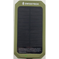 SWISSTECH 31655 DARK GREEN SOLAR POWER BANK AND FLASHLIGHT WEATHERPROOF