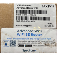 SPECTRUM WIFI 6E ROUTER SAX2V1R BLACK WIFI ROUTER WITH ETHERNET CONNECTION