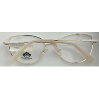 FUNKY MUNKEE EYEWEAR BOM1121 C3 WHITE/GOLD FRAMES 54-17-135 WOMENS EYEGLASSES