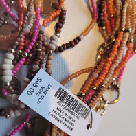 CHICOS  LEXIE MULTI STRAND MULTI COLORED BEADED NECKLACE 451008982742