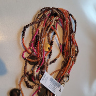 CHICOS  LEXIE MULTI STRAND MULTI COLORED BEADED NECKLACE 451008982742