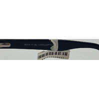 I-DEALOPTICS PEACE WITH IT GLASSES BLUE FRAMES 46-20-140 WOMENS EYEGLASSES