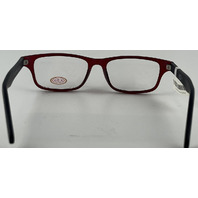 AURA AU1743 GLASSES RED/BLACK FRAMES 53-18-145 UNISEX EYEGLASSES
