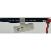 CHLOGAN EYEWEAR CH9008 GLASSES STONE/RED FRAMES 54-16-140 UNISEX EYEGLASSES