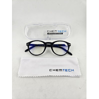 CHEMTECH 5007 JAMIE BLACK MATTE BLACK 46-18-140 +0.75 UNIXES EYEGLASSES