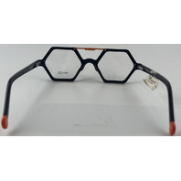 MENIZZI MK501 GLASSES 01 BLACK BURNT ORANGE FRAMES 46-18-130 UNISEX EYEGLASSES