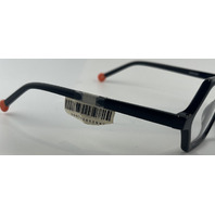 MENIZZI MK501 GLASSES 01 BLACK BURNT ORANGE FRAMES 46-18-130 UNISEX EYEGLASSES