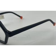 MENIZZI MK501 GLASSES 01 BLACK BURNT ORANGE FRAMES 46-18-130 UNISEX EYEGLASSES