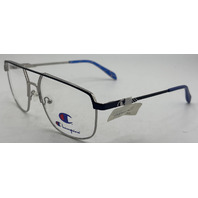 CHAMPION WIL C02 56-16-148 SILVER/NAVY METAL EYEGLASS FRAMES