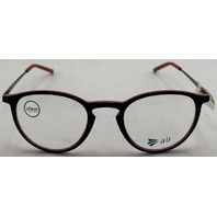 ULTEM AIR A7031 48-21-140 BLACK/RED WOMENS EYEGLASSES FRAMES