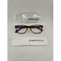 CHEM TECH 5006 BILLY TORTOISE 49-18-140 +2.25 EYEGLASSES