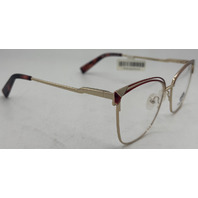 FUNKY MUNKEE BOM1147 56-17-135 C3 RED/GOLD WOMENS EYEGLASS FRAMES