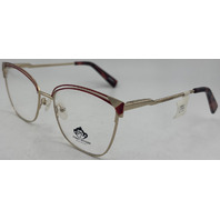 FUNKY MUNKEE BOM1147 56-17-135 C3 RED/GOLD WOMENS EYEGLASS FRAMES