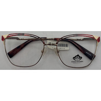 FUNKY MUNKEE BOM1147 56-17-135 C3 RED/GOLD WOMENS EYEGLASS FRAMES
